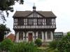 built circa 1633 by John Abel, removed here in 1853; timber-frame and plaster