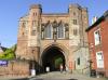 Gatehouse entrance to the castle begun circa 1300-35 and completed 1368-69, restored in the 19th century