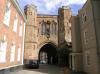 Gatehouse entrance to the castle begun circa 1300-35 and completed 1368-69, restored in the 19th century
