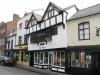 timber-framed house built for Richard Hodgkins, tallow chandler, dated 1642, stucco to front and re-reoofing in 1820-30