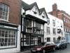 timber-framed merchants house, dated 1577, front bay rebuilt and jettied upper storey added circa 1670, built for William Blagden and Richard Durant.